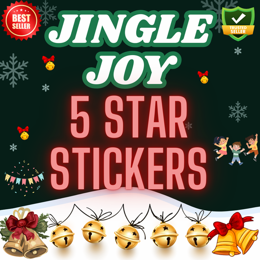 🎄 JINGLE JOY! 5 STAR STICKERS 🎄