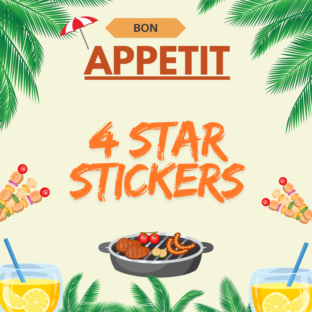 Bon Appetit ! 4 STAR STICKER⭐⭐⭐⭐