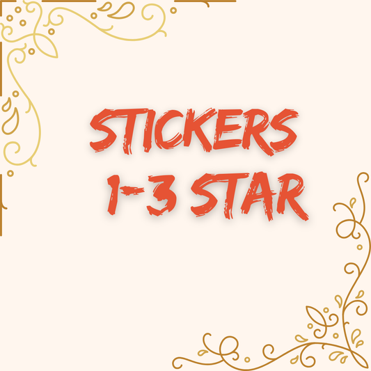 1 -3⭐ Star Stickers!