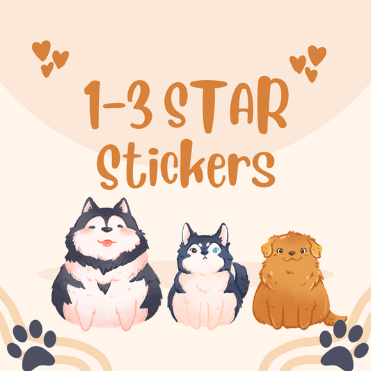 1 -3 ⭐ Star Stickers!